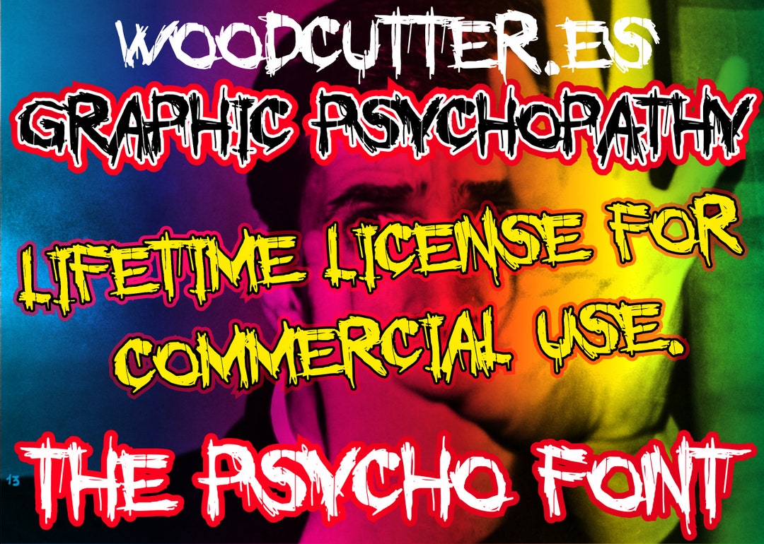 GRAPHIC PSYCHOPATHY Font. - Etsy