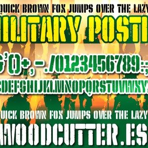 Militär Poster Schrift