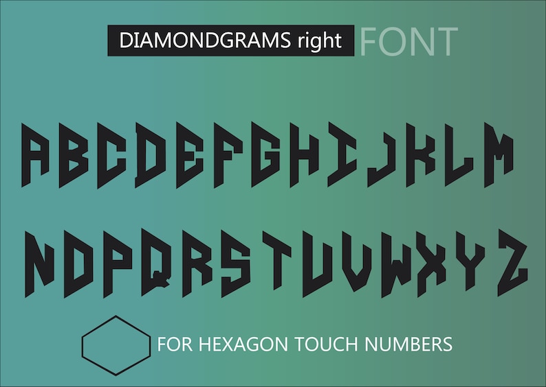 DIAMONDGRAMS complete SET FONT, make your Diamond Monogram imagen 7