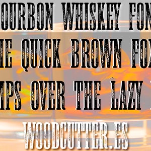 Bourbon Whiskey Font imagen 3