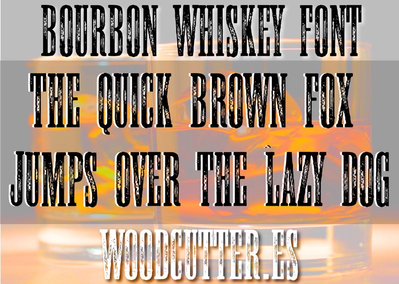 Bourbon Whiskey Font imagen 3