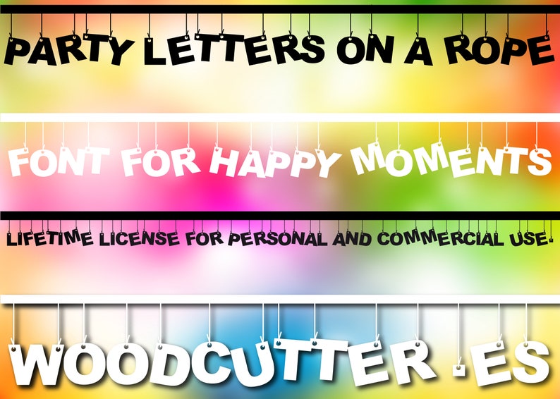 Party Letters on a Rope Font image 1