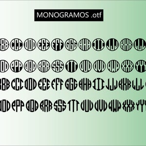 MONOGRAMOS COMPLETE FONT set for make your Monogram. imagen 4