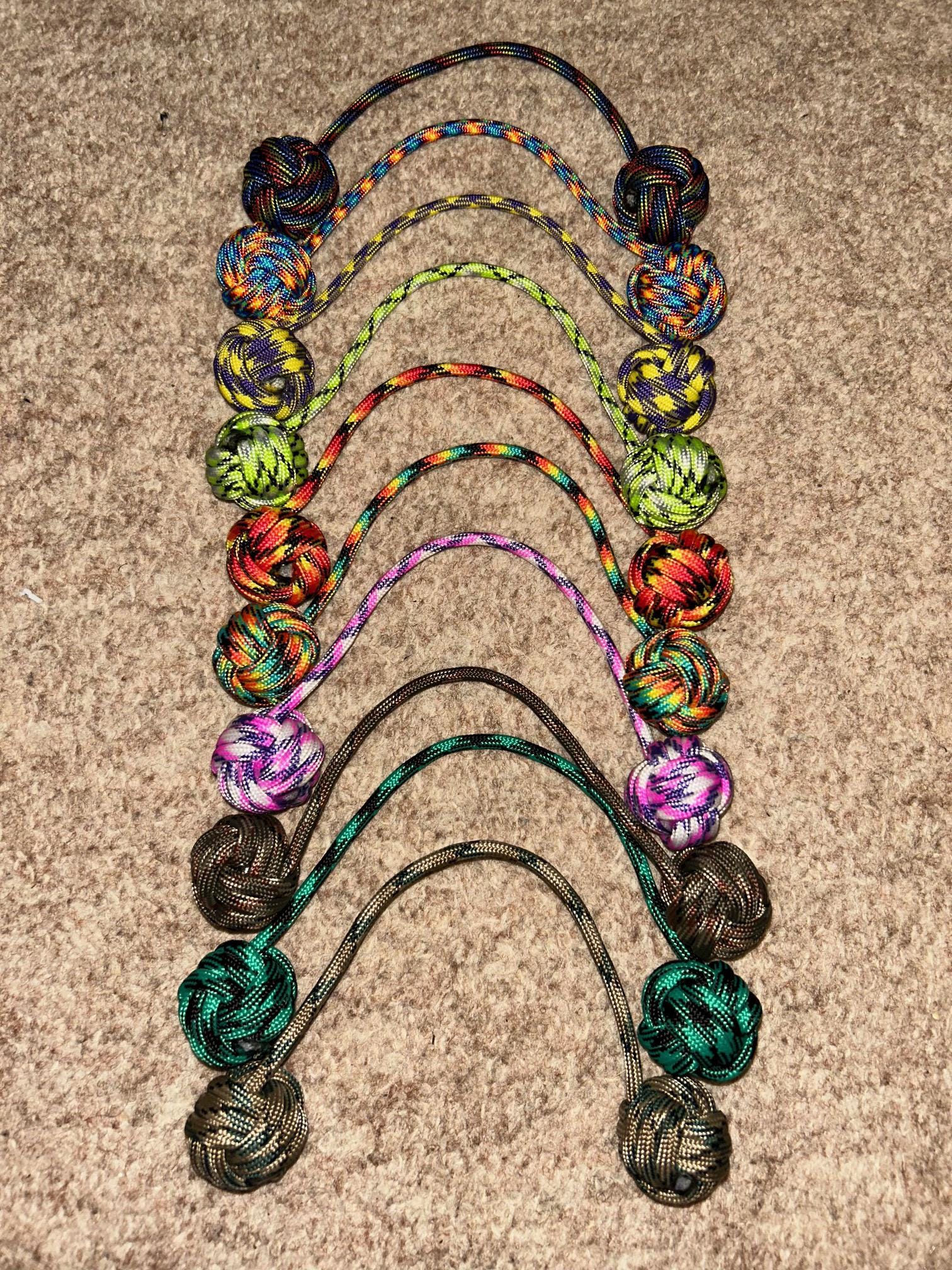 Choose color 6" Paracord Figit Skill Toy * Mini Monkey Fist Begleri * Hand Skill Game * Gift Present Home * Choose color