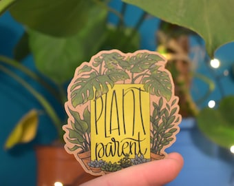 PLANT PARENT 3.3" eco-friendly craft paper sticker