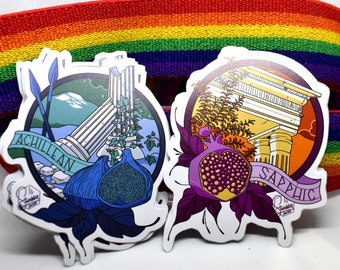 Sapphic - Achillean queer gay mlm wlw matte vinyl 10cm stickers