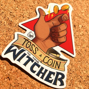 Toss A Coin To Your Witcher Eco-friendly matt 10cm Aufkleber