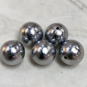 Meteorite Rare 9mm Muonionalusta Round Bead - Treated (Will Not Rust: Shiny-Shiny-Shiny)!!!