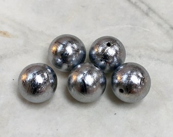 Meteorite Rare 9mm Muonionalusta Round Bead - Treated (Will Not Rust: Shiny-Shiny-Shiny)!!!