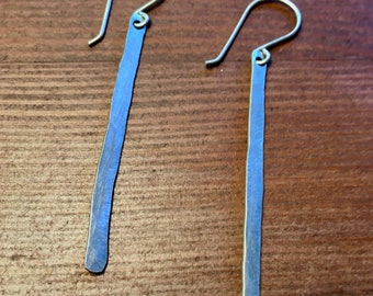 Argentium Silver Stiletto Drop Earrings
