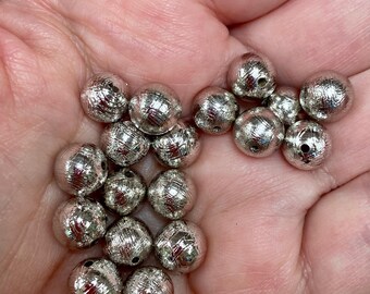 8mm Round Muonionalusta Meteorite Treated Beads