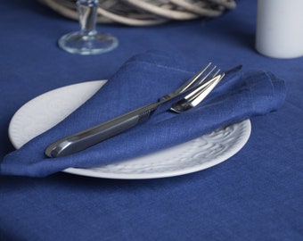 Linen Table Napkin - Cloth Napkins Bulk - Blue Cloth Napkins - Wedding Napkins