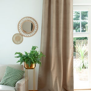 Cortinas opacas de 108 pulgadas para sala de estar, cortinas de terciopelo  con bolsillo para barra, cortinas para ventana, tratamiento de semi