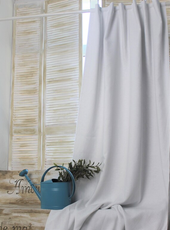 Linen Back Tabcurtain Panel With Blackout Lining Etsy
