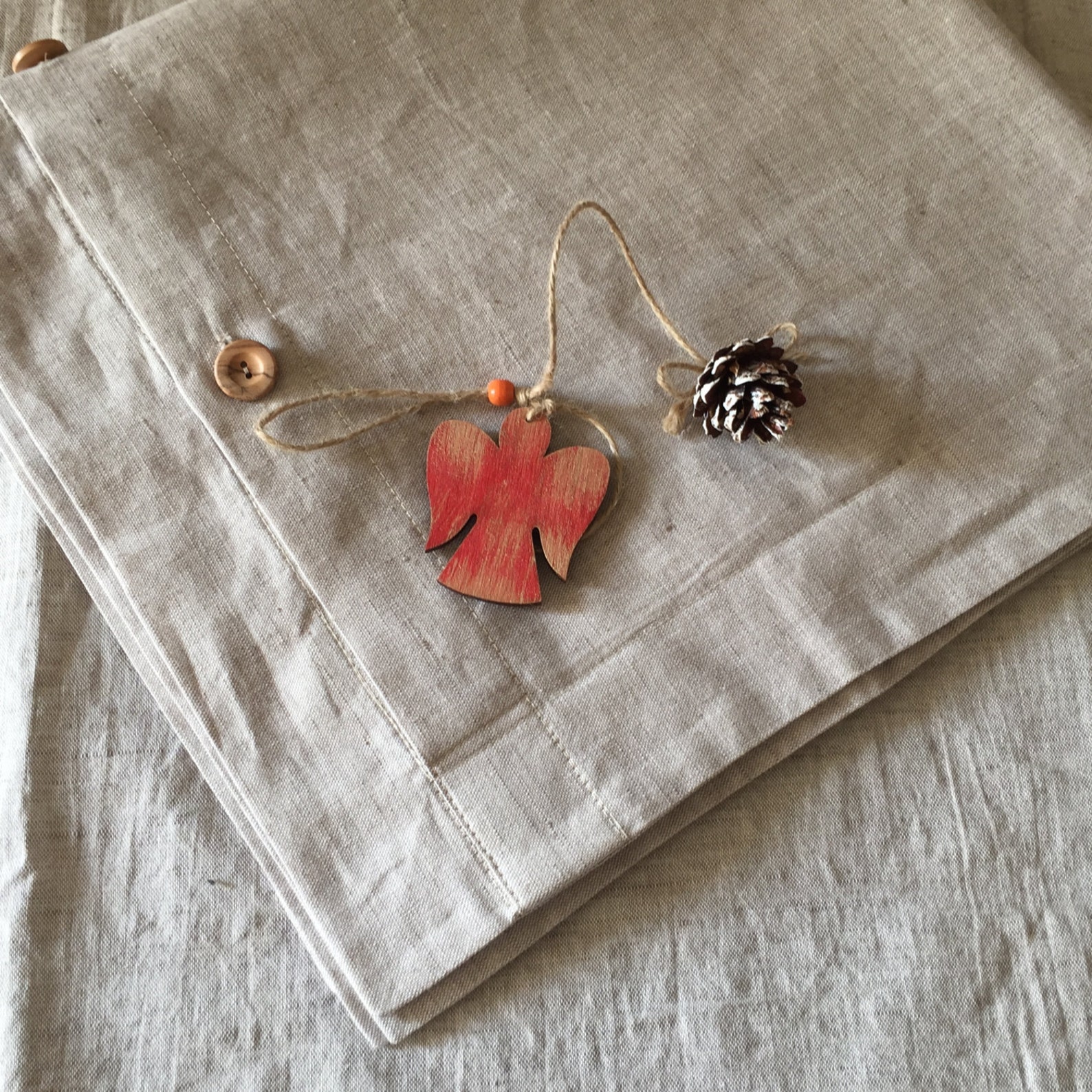 Decorative Pillow Cover With Flanges Linen Pillowcase With Etsy