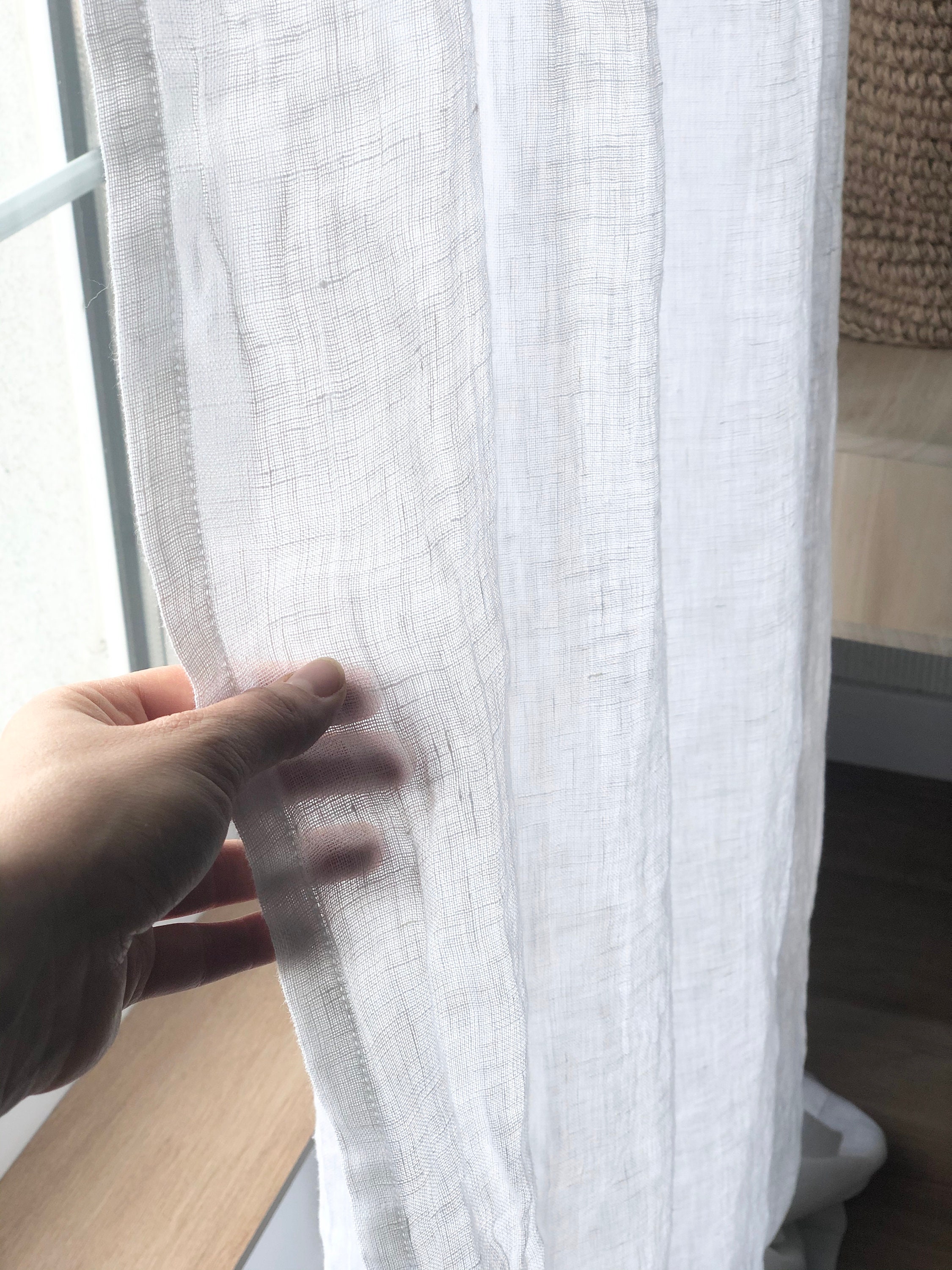 Sheer Linen Panels Tab Top or Hidden Tabs - Etsy