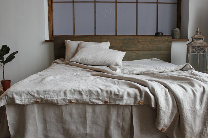 Linen Blend Duvet Cover Single Duvet Or 3pcs Set Us Size Etsy