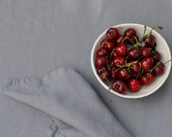 Grey Linen Tablecloth - Dining Table Linen