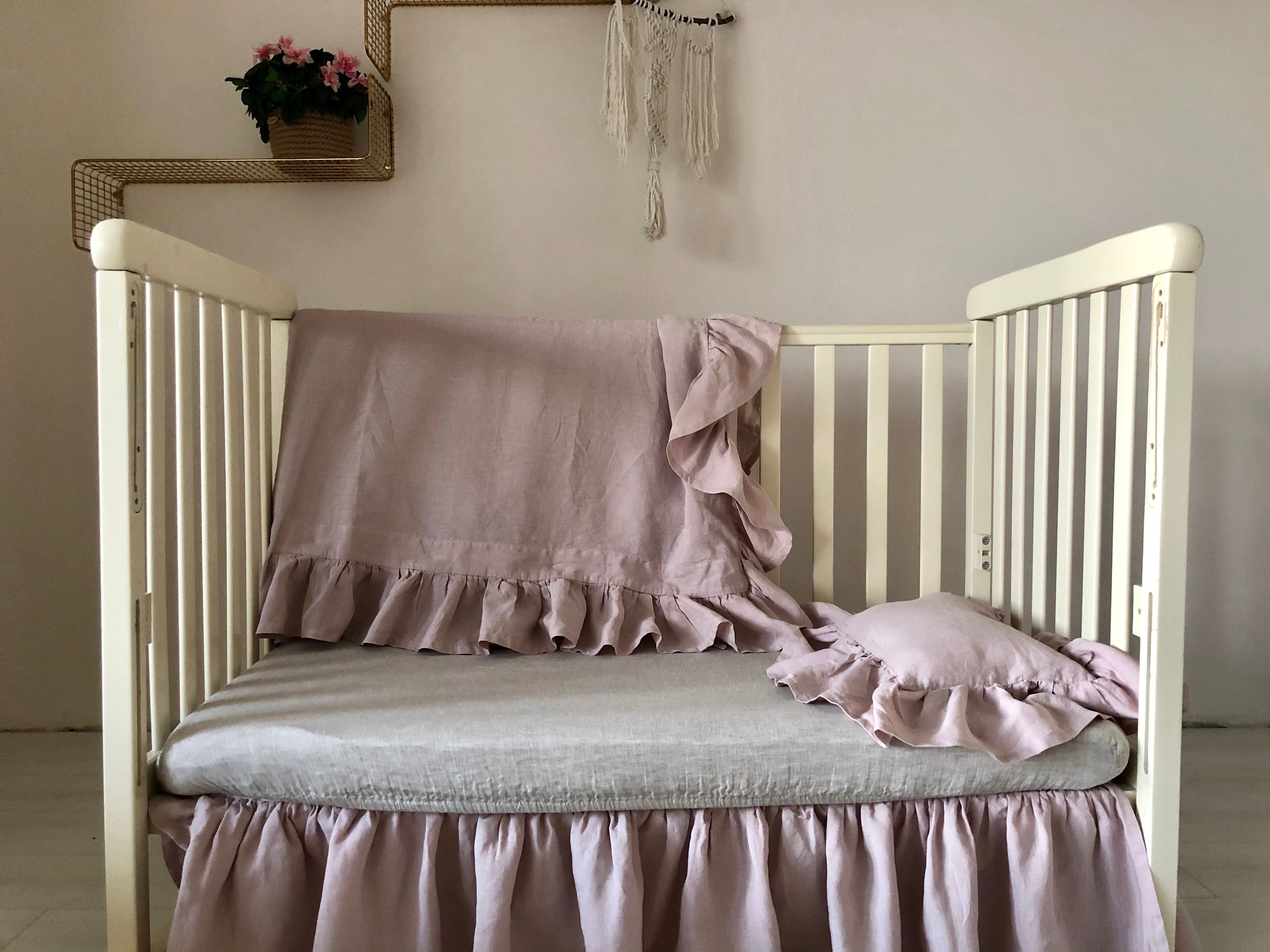 Pink ruffle crib bedding hotsell