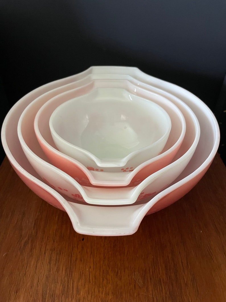 Full Set of Pink Pyrex Gooseberry Cinderella Mixing Bowls - Etsy