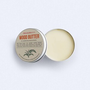 Wood Butter with Plant Extracted Oil and Honey Beeswax Finish