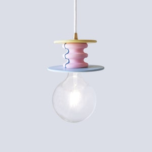 Yellow, Pink and Blue Pendant Lamp - Frutti Small Colorful Ceiling Light
