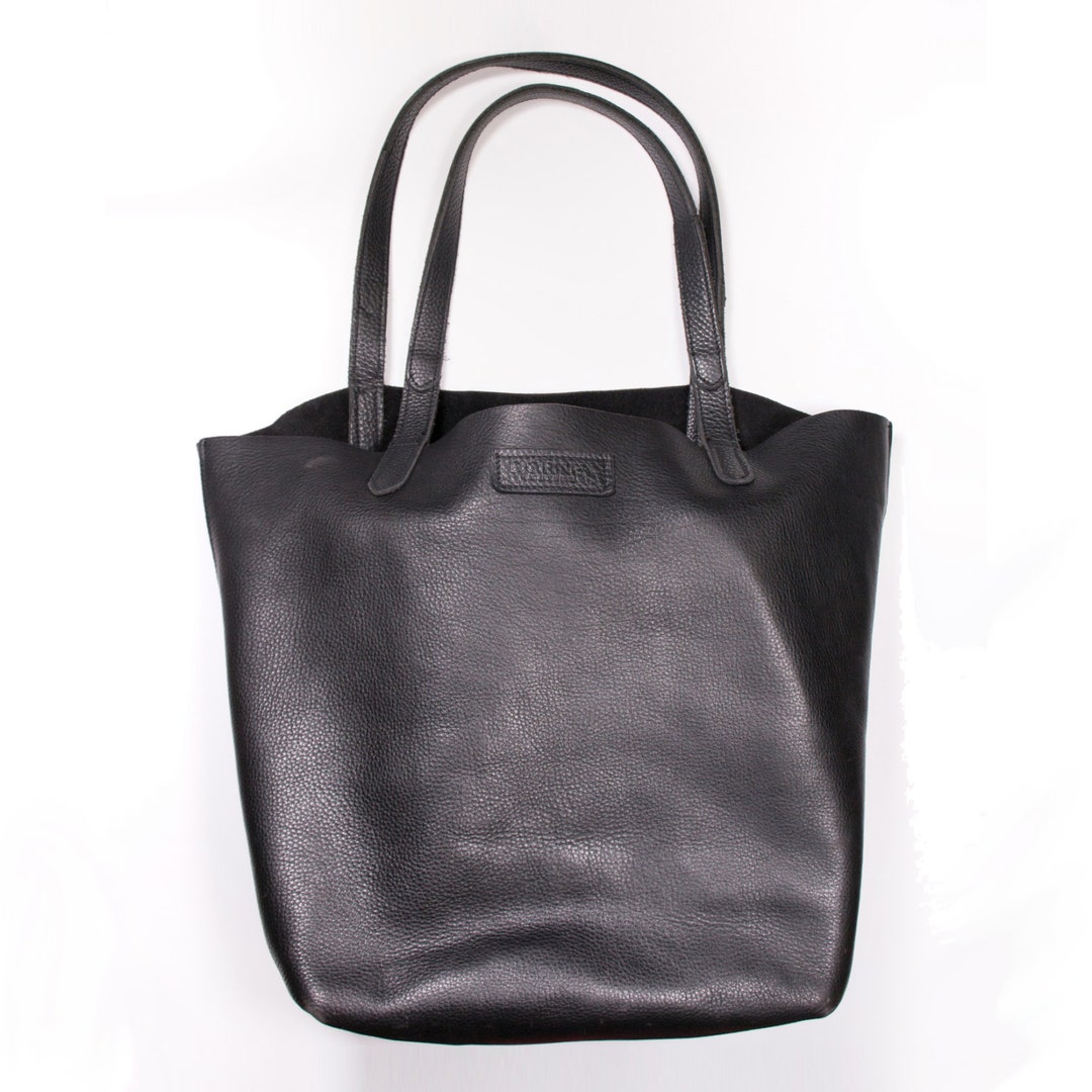 Leather Tote Bag in Premium Quality Grained Leather With - Etsy