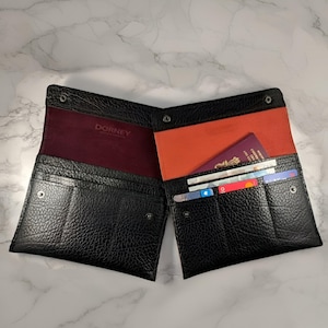 Leather Travel Wallet for multiple currency's. Can also be used for Separate notes from one country.