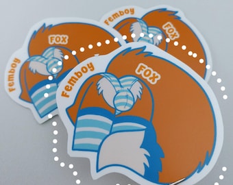 Femboy Furry Stickers: Foxes