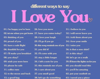 Different Ways to Say I Love You