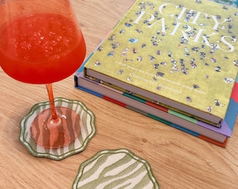 Zebra Scalloped Cocktail Napkin - set of 2