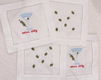 Extra Dirty Cocktail Napkin Set of 4
