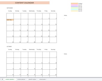 Content Calendar - Digital