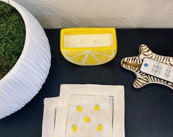 Lemon Cocktail Napkins