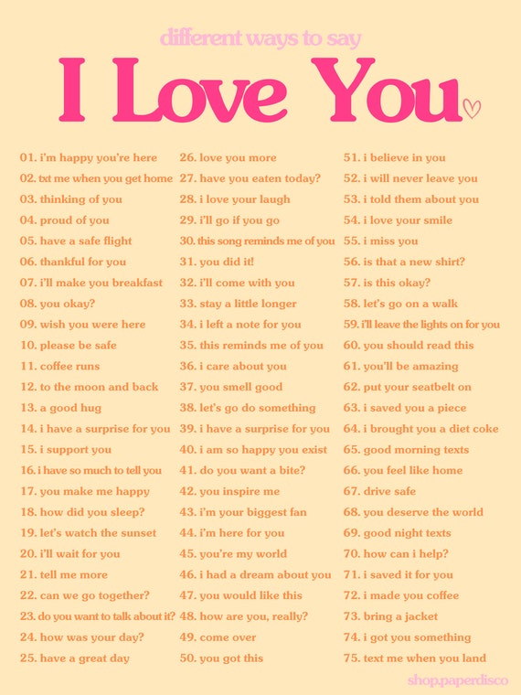 Nine Other Ways To Say I Love You—Friendly & Romantic