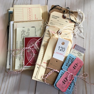 Junk Journal Tickets, Tags, and Cards, Junk Journals Embellishments, Junk Journal Supplies, Supplies for Junk Journals,