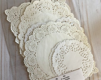 Junk Journal Paper Doilies, Junk journal Feminine Doilies, Junk Journal Embellishments, Doilies for Junk Journals