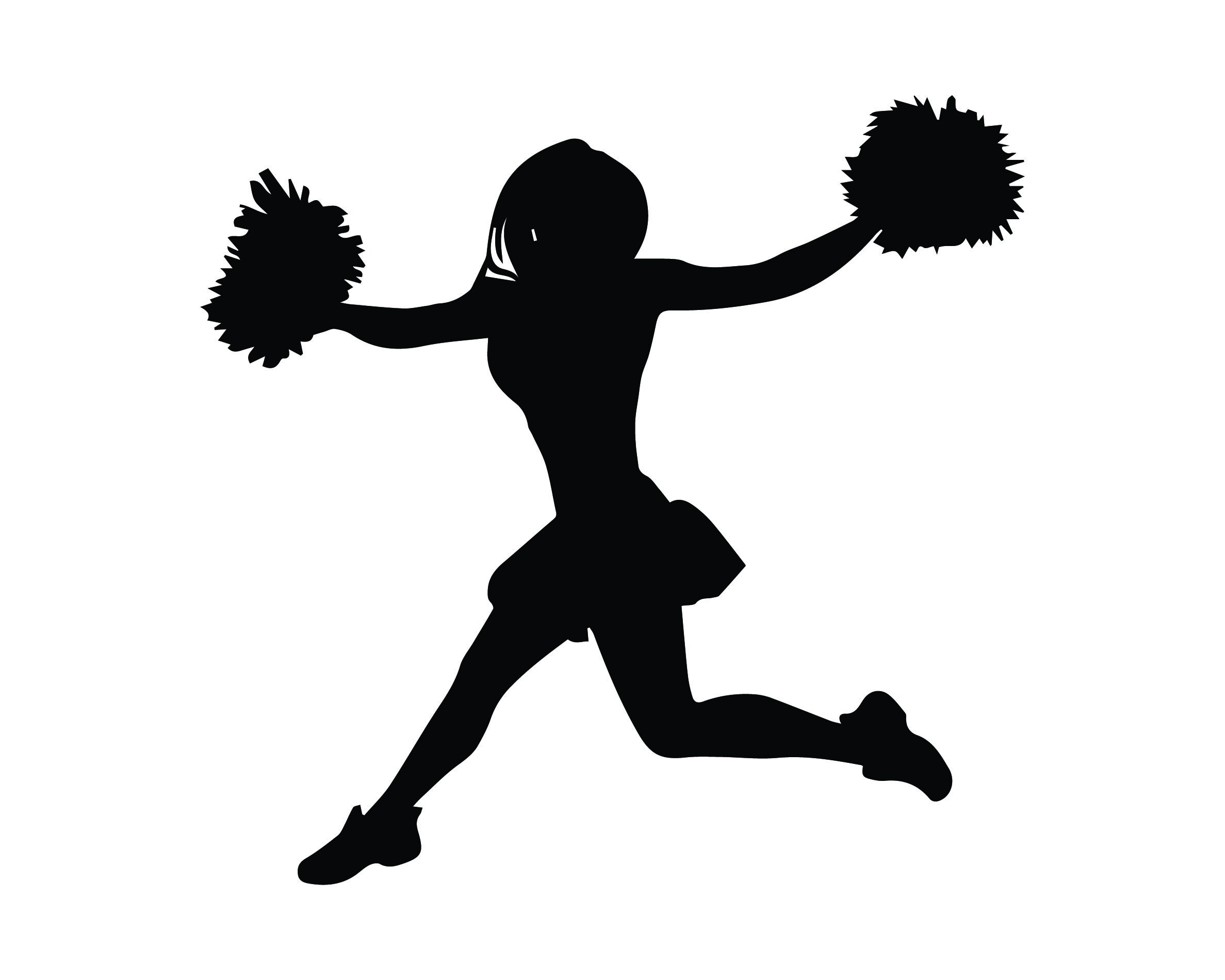 Cheerleading SVG Silhouettes Cheer Pom Pom Svg Tumbling Etsy