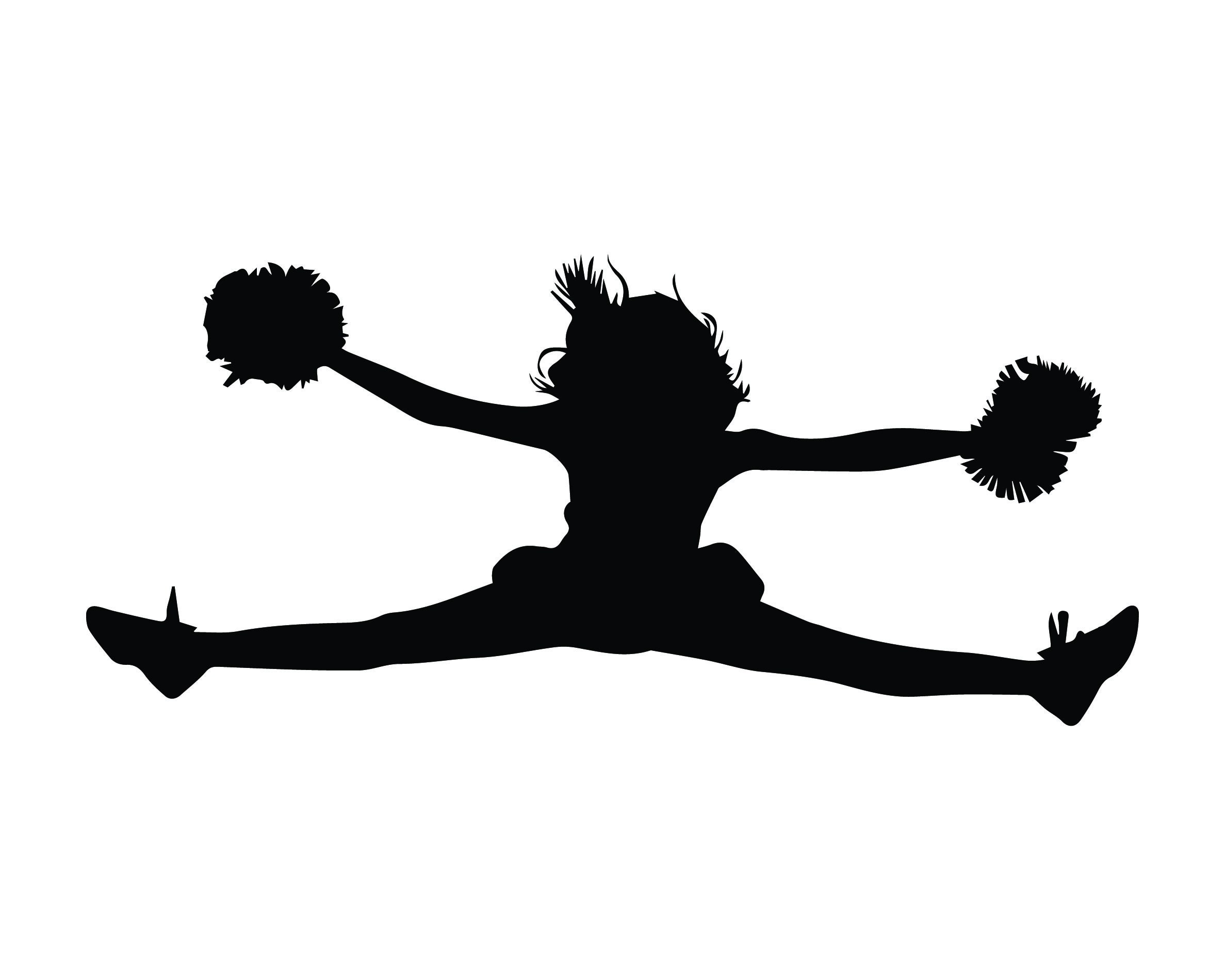 Cheerleading SVG Silhouettes, Cheer, Pom Pom Svg, Tumbling Svg, Cheer