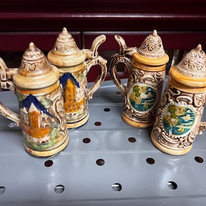 Vintage Beer Stein Salt and Pepper shakers