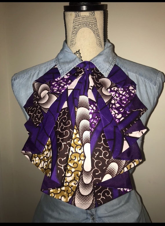 Items similar to Jabot, Bib, Ankara Collar on Etsy