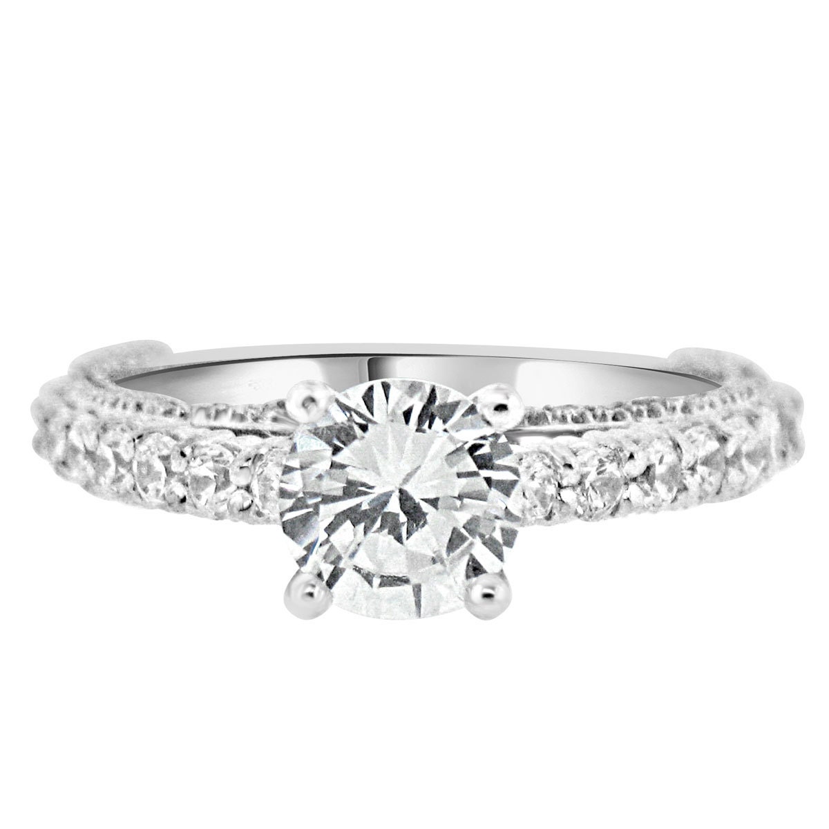 1.25 Carat Cubic Zirconia CZ Wedding Engagement Ring Etsy