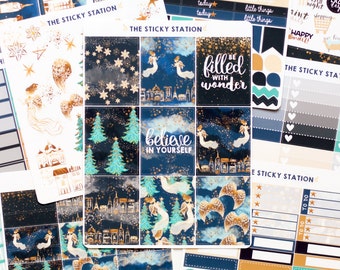 Starry Angels Kit: VERTICAL Erin Condren Stickers