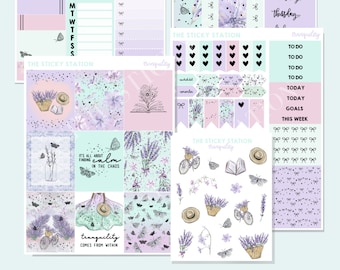 FOILED Planner Sticker Kit: Tranquility - Lavender and Butterflies