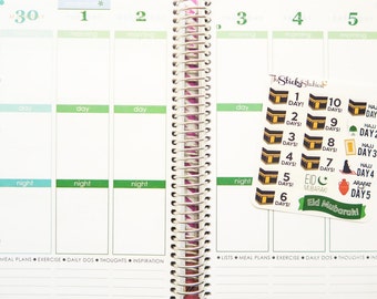 Hajj & Eid Countdown Stickers - Perfect for Erin Condren, Muslimah Life Planners, Planning, Crafts, Calendars!