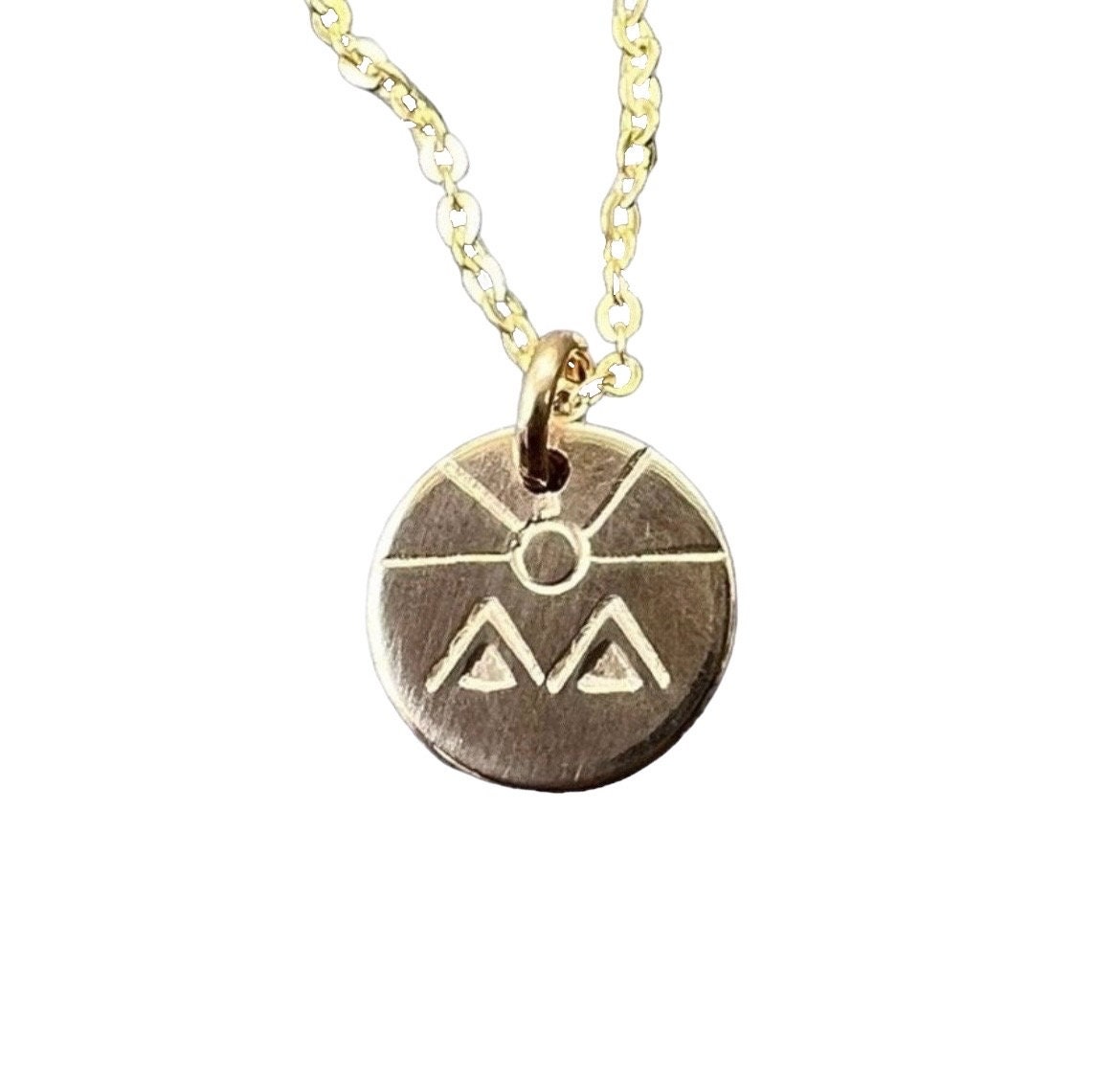 Dainty mountain necklace deals