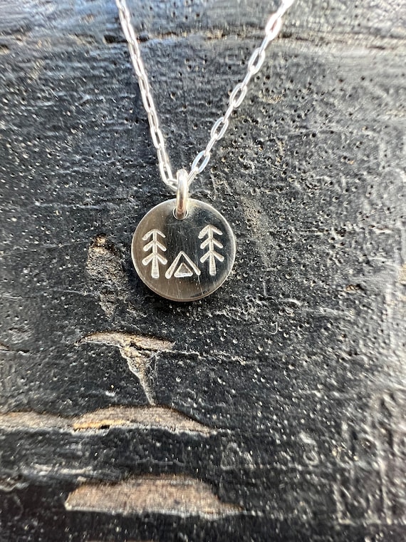 Campsite necklace in sterling silver