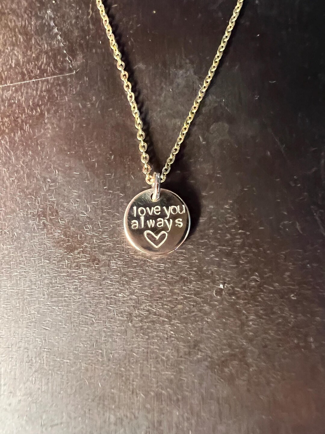 Love You Always With Heart Necklace Anniversary Gift Necklace Wedding ...