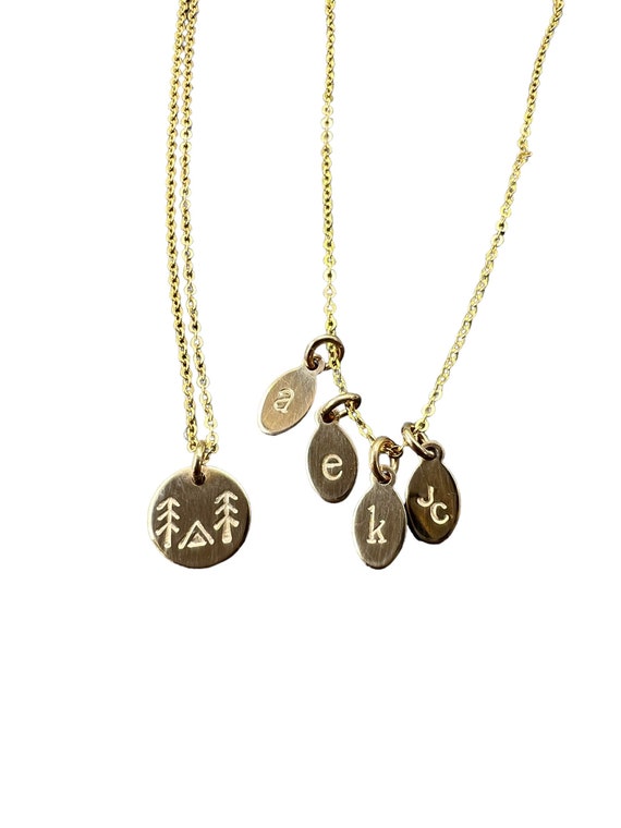 Campsite Necklace • Tiny Camping Jewelry • Custom Nature Lover Gift • Rustic Adventure Charm Necklace • Gold Filled or Sterling Silver