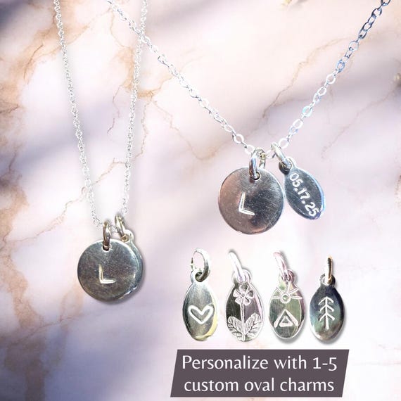 Personalized Initial Necklace for New Moms • Child Name Pendant • Dainty Gold Fill or Sterling Silver Jewelry • Meaningful Gift for Her